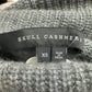 SKULL CASHMERE Striped Skull Graphic Turtleneck Sweater Size XS