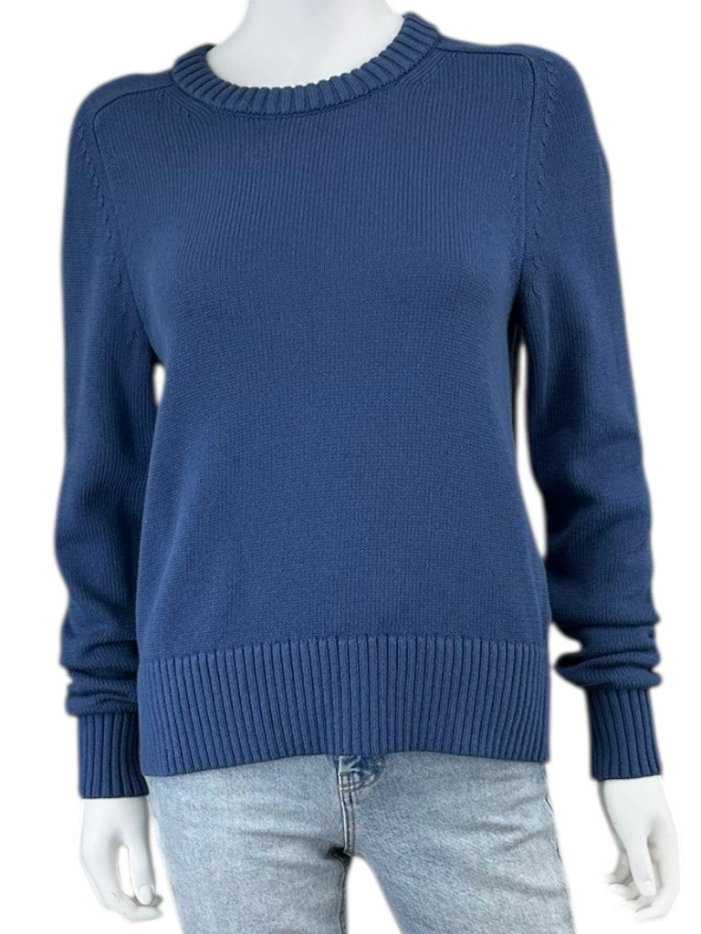 BANANA REPUBLIC NWT Blue Cotton Silk Blend Sweater Size S