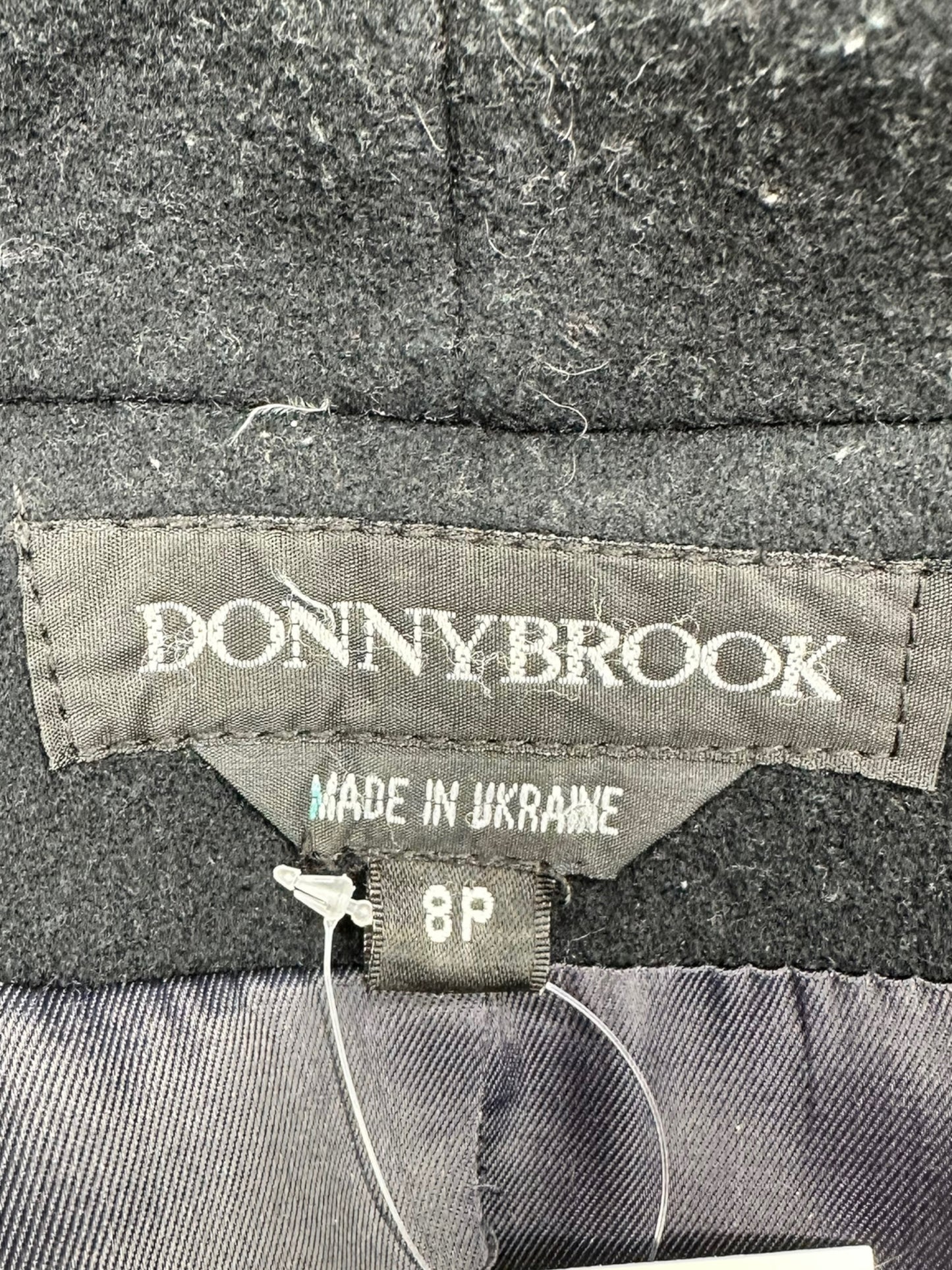 DONNYBROOK Black Wool Coat Size 8P