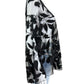 GIORGIO ARMANI Black Sheer Floral Blouse Size 40