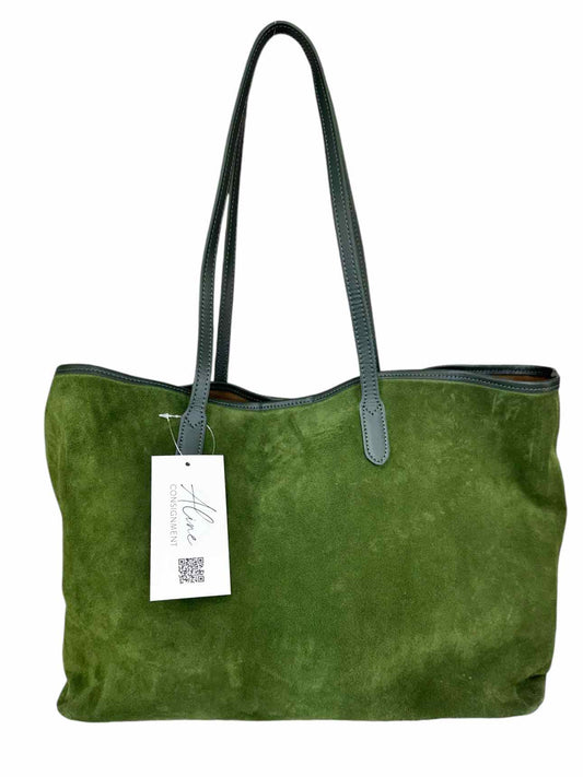 Divina Firenze Green Suede Tote