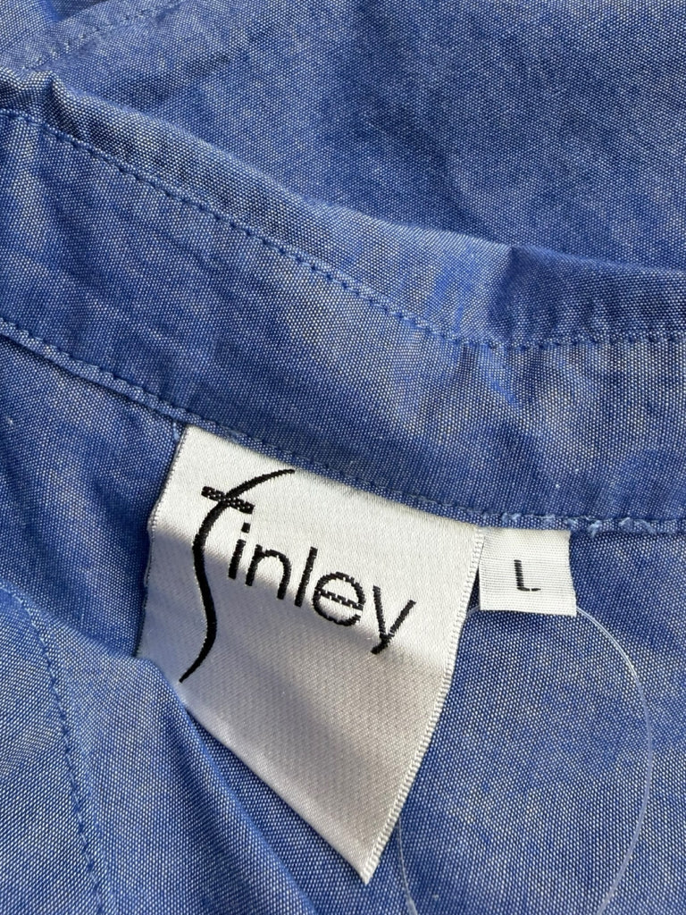 finley Chambray Button-down Blouse Size L