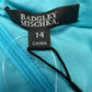 NWT Badgley Mischka Blue Long Dress Size 14