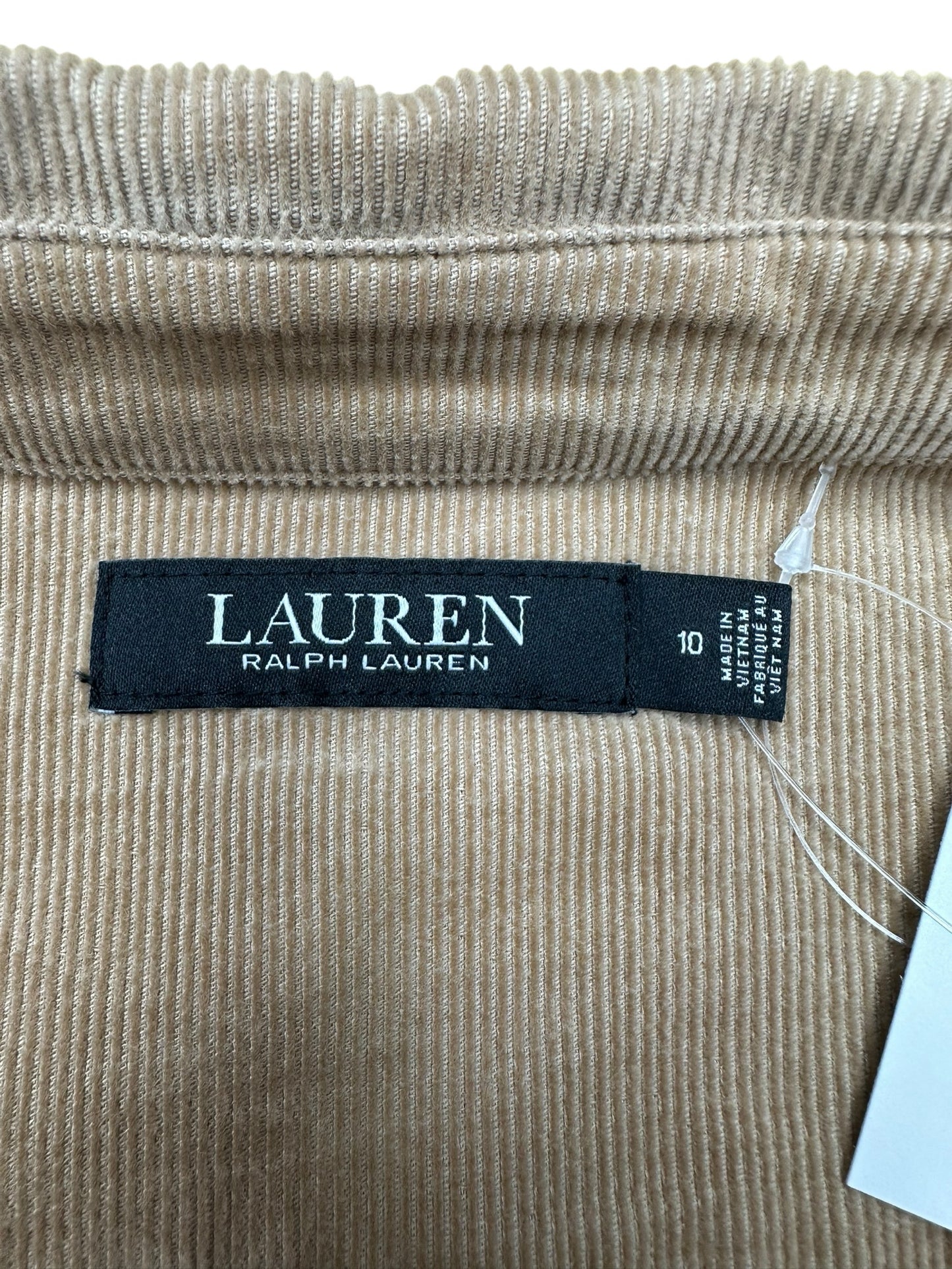 LAUREN Ralph Lauren NWT Camel Corduroy Shirt Dress Size 10