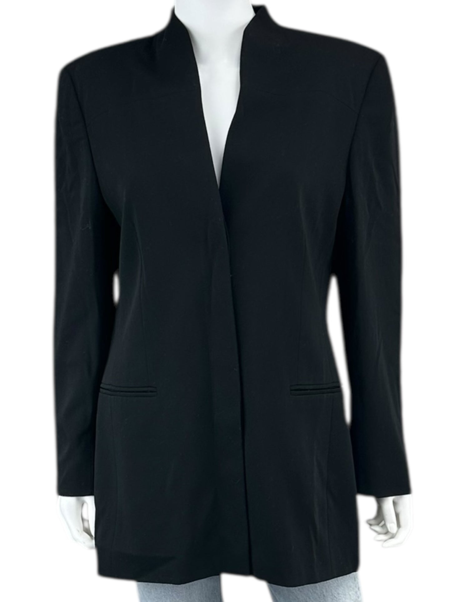 ESCADA Black Pure Wool Dress Jacket Size M