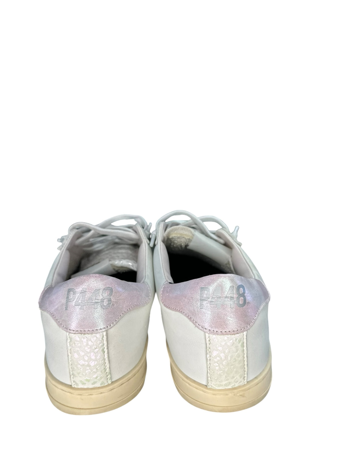 P448 White Leather John Low-Top Sneakers Size 39
