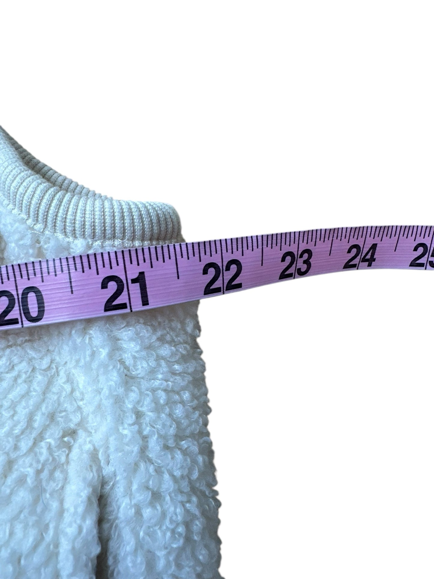 ATHLETA Cream Teddy Bear Vest Size L