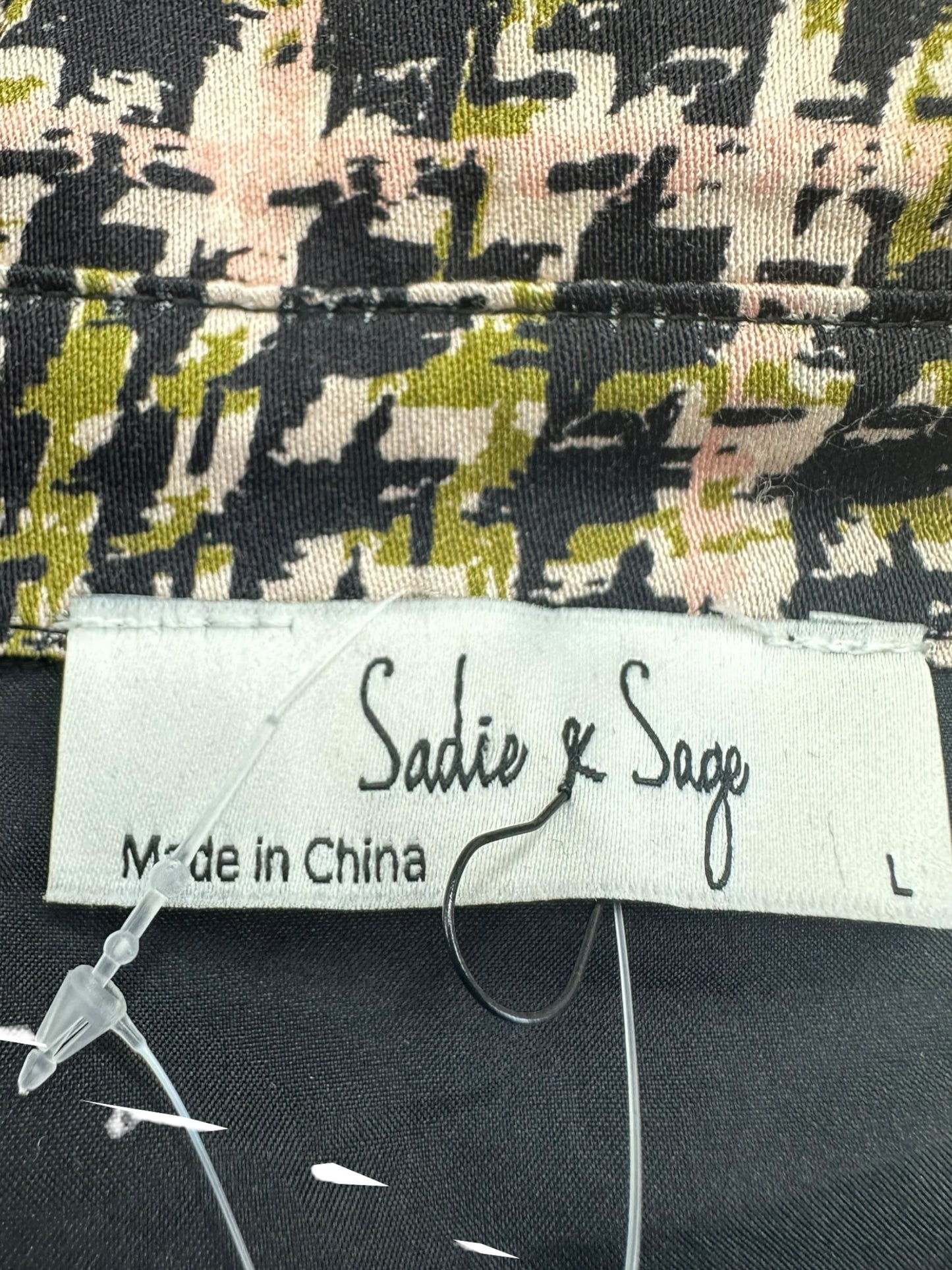 Sadie & Sage NWT Houndstooth Print Shirt Dress Size L