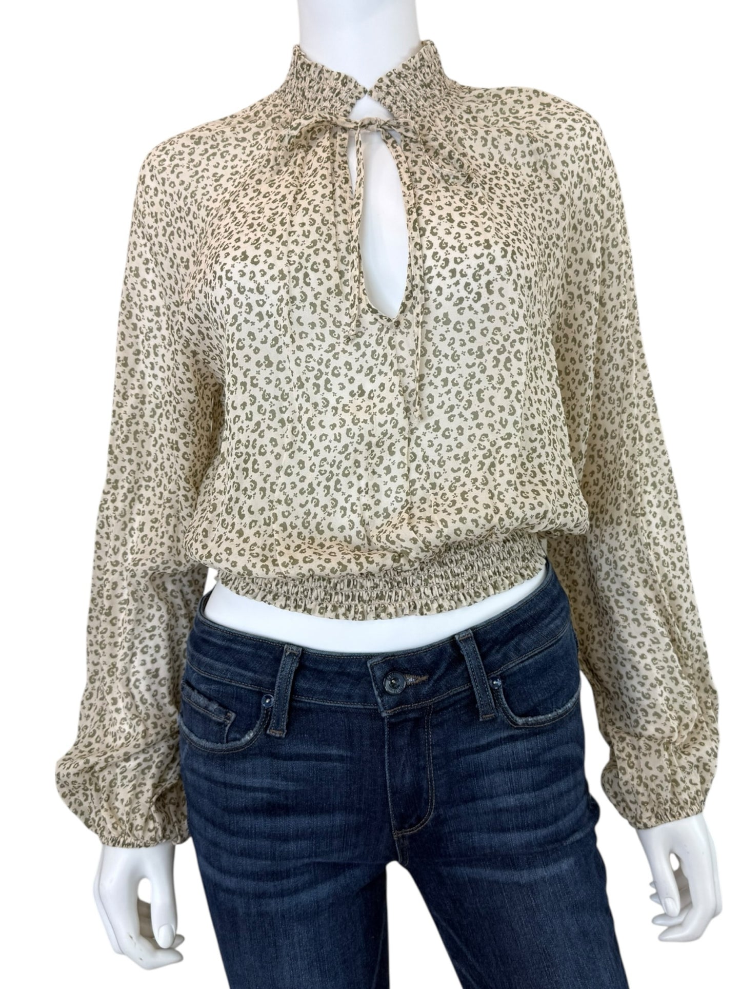 Lavender Brown Blouse Size L