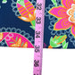 GRETCHEN SCOTT DESIGNS Navy Tropical Print Dress Size L