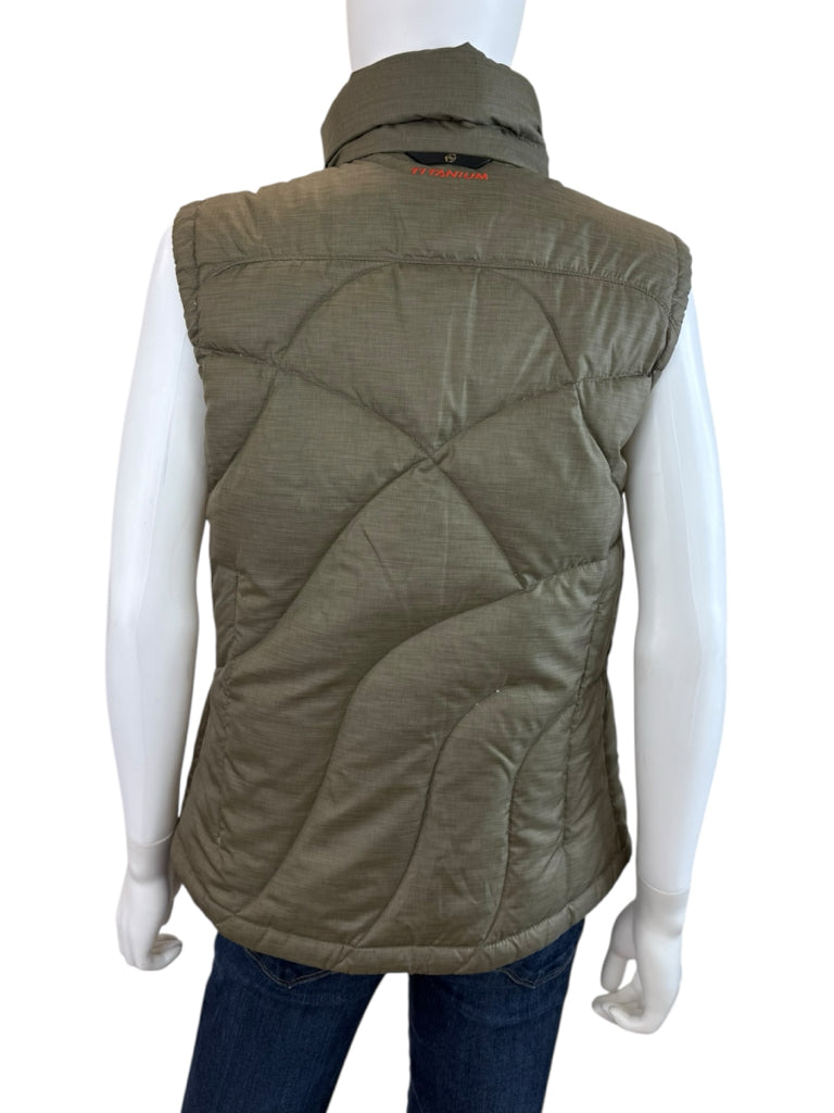 COLUMBIA Olive Titanium Tech Interchange 550 System Quilted Down Vest Size M
