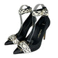 Salvatore Ferragamo Black Leather Lurano Pumps Size 7.5
