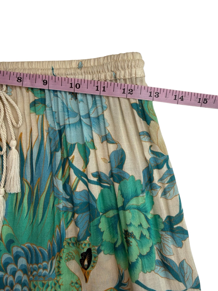 Spell & the Gypsy Cloud Dancer Floral Peacock Print Maxi Skirt Size XS