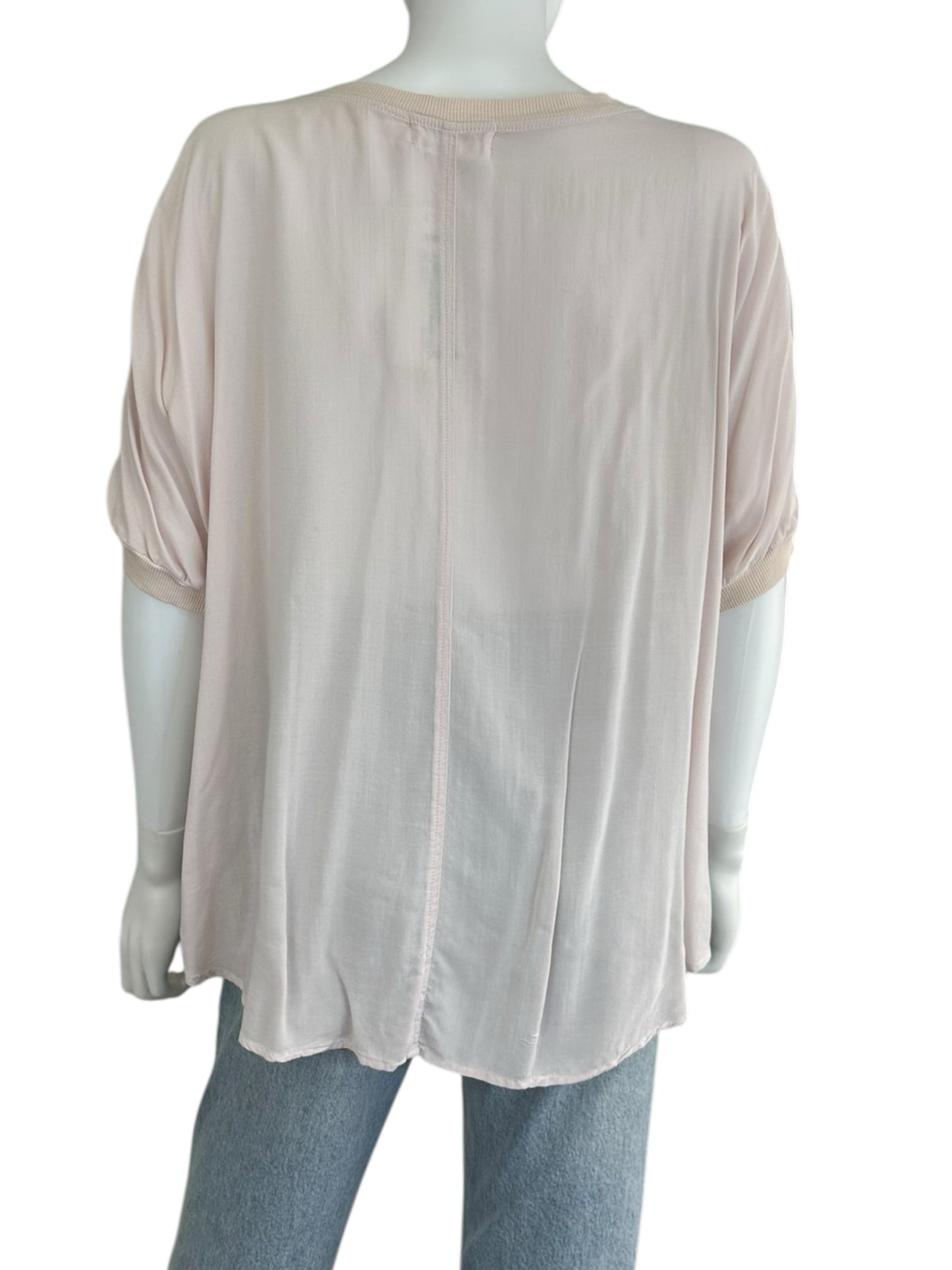 velvet BY GRAHAM & SPENCER Pink Oversized Top Size S