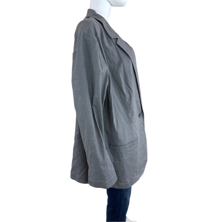 J. Jill Gray Linen Blend Blazer Size 2X