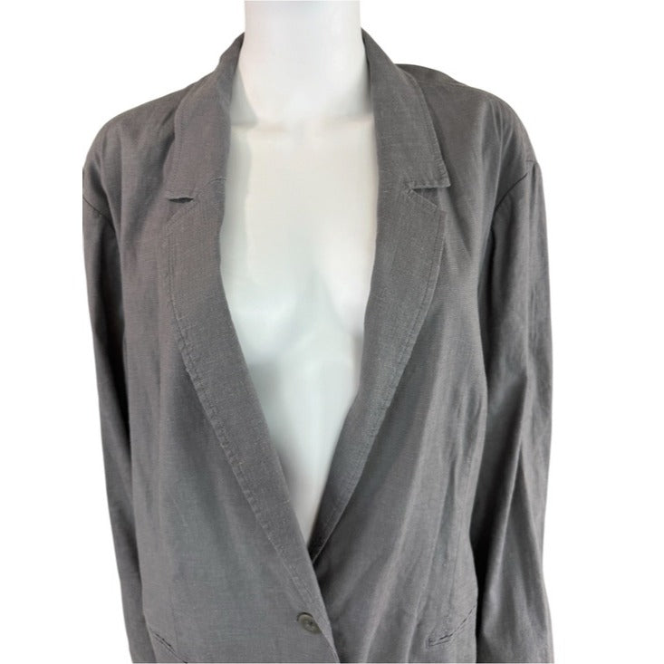 J. Jill Gray Linen Blend Blazer Size 2X