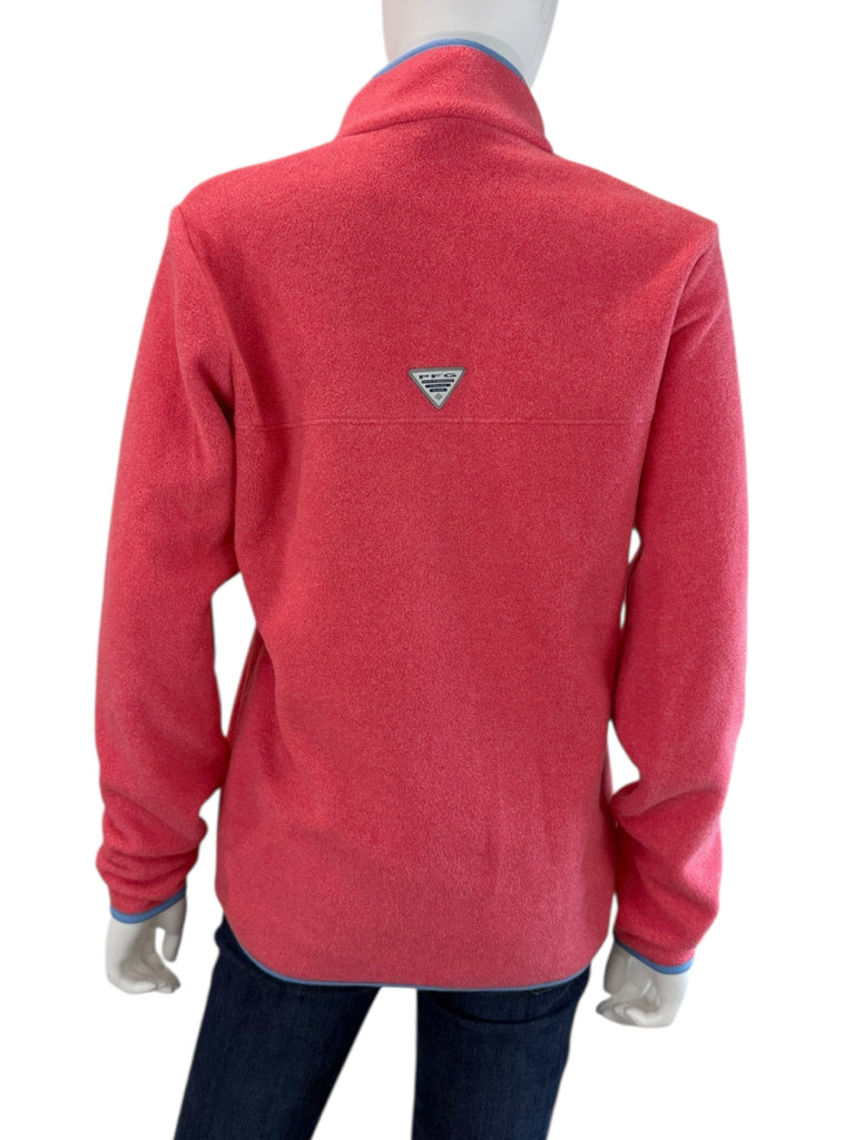 columbia Pink PFG Harborside Fleece Pullover Jacket Size M