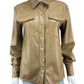 GOOD AMERICAN Tan Pleather Jacket- Casual Size S