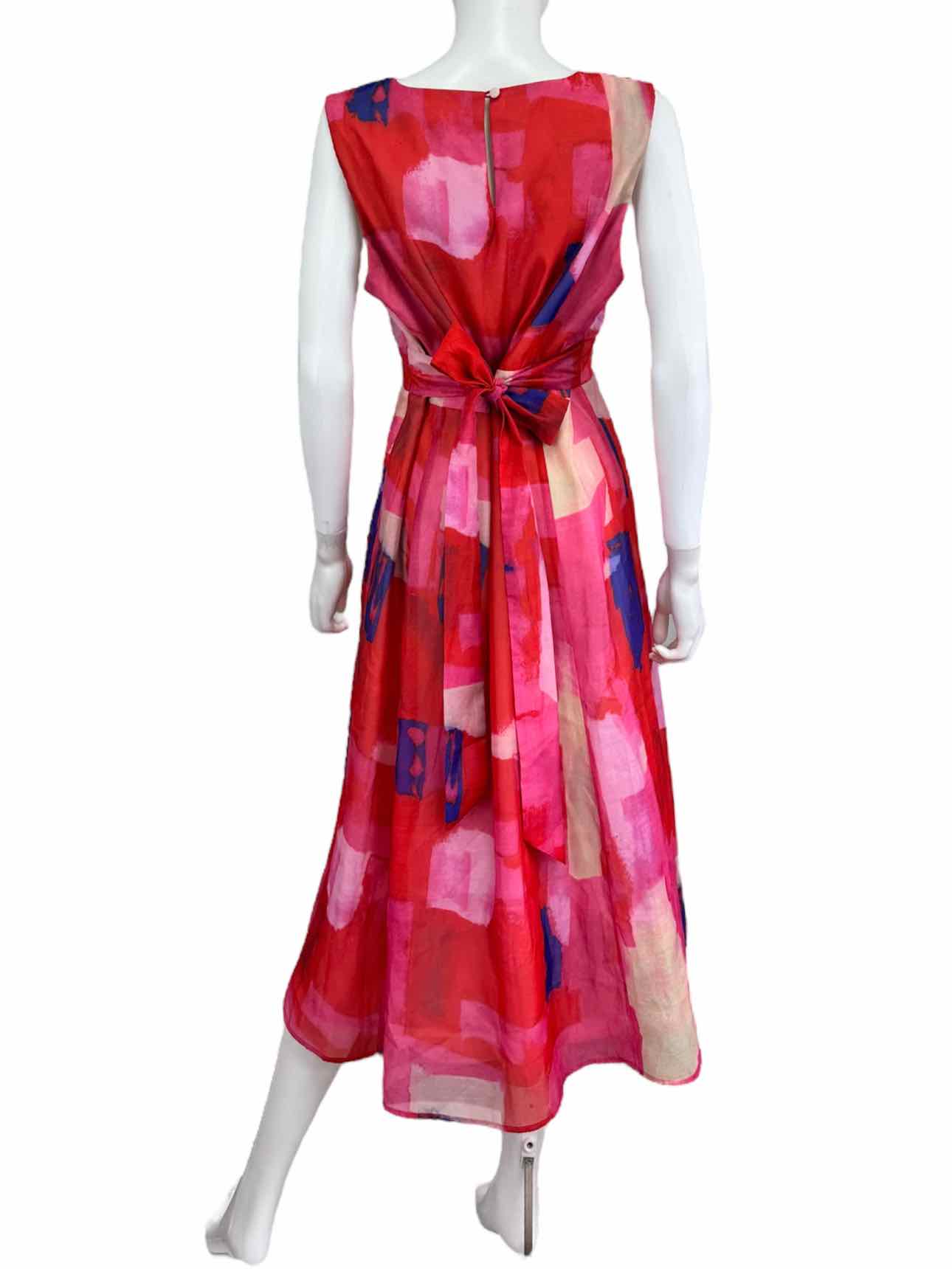 Eva Franco Pink Watercolor Dress Size LP