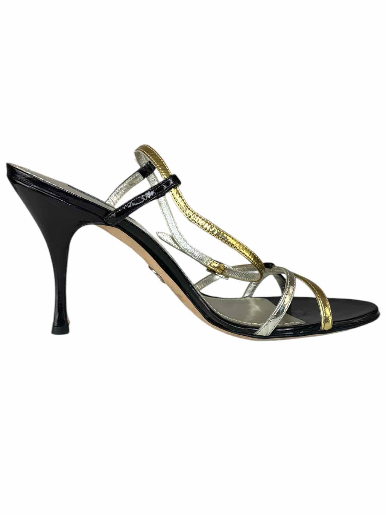 DOLCE & GABBANA Leather Sandal Pumps Size 38