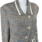 Iris Setlakwe Houndstooth Tweed Blazer Size 10