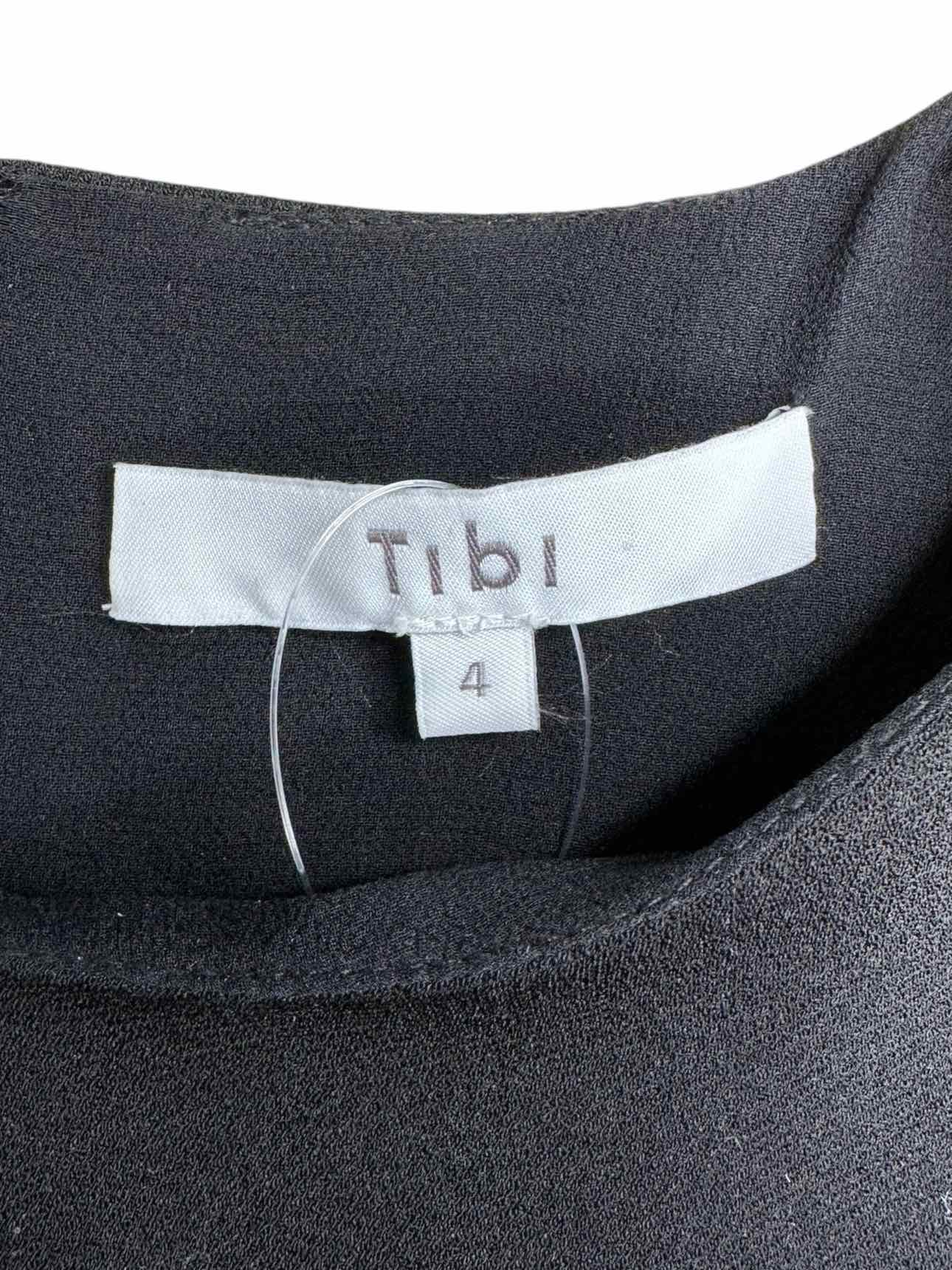 Tibi Black Cold Shoulder Blouse Size 4