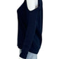 MILLY Navy 100% Cashmere Cold Shoulder Sweater Size S