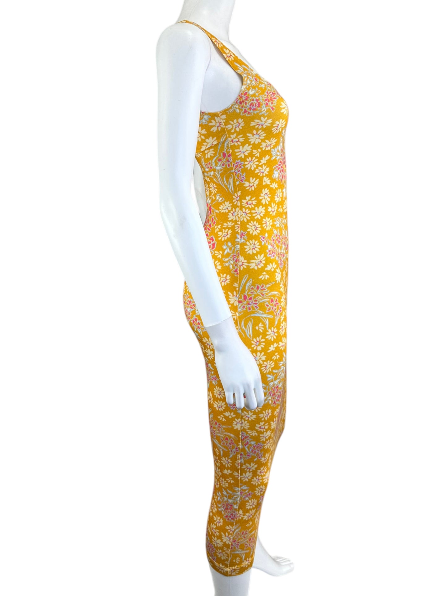 Novella Royale Yellow Floral Maxi Dress Size XS