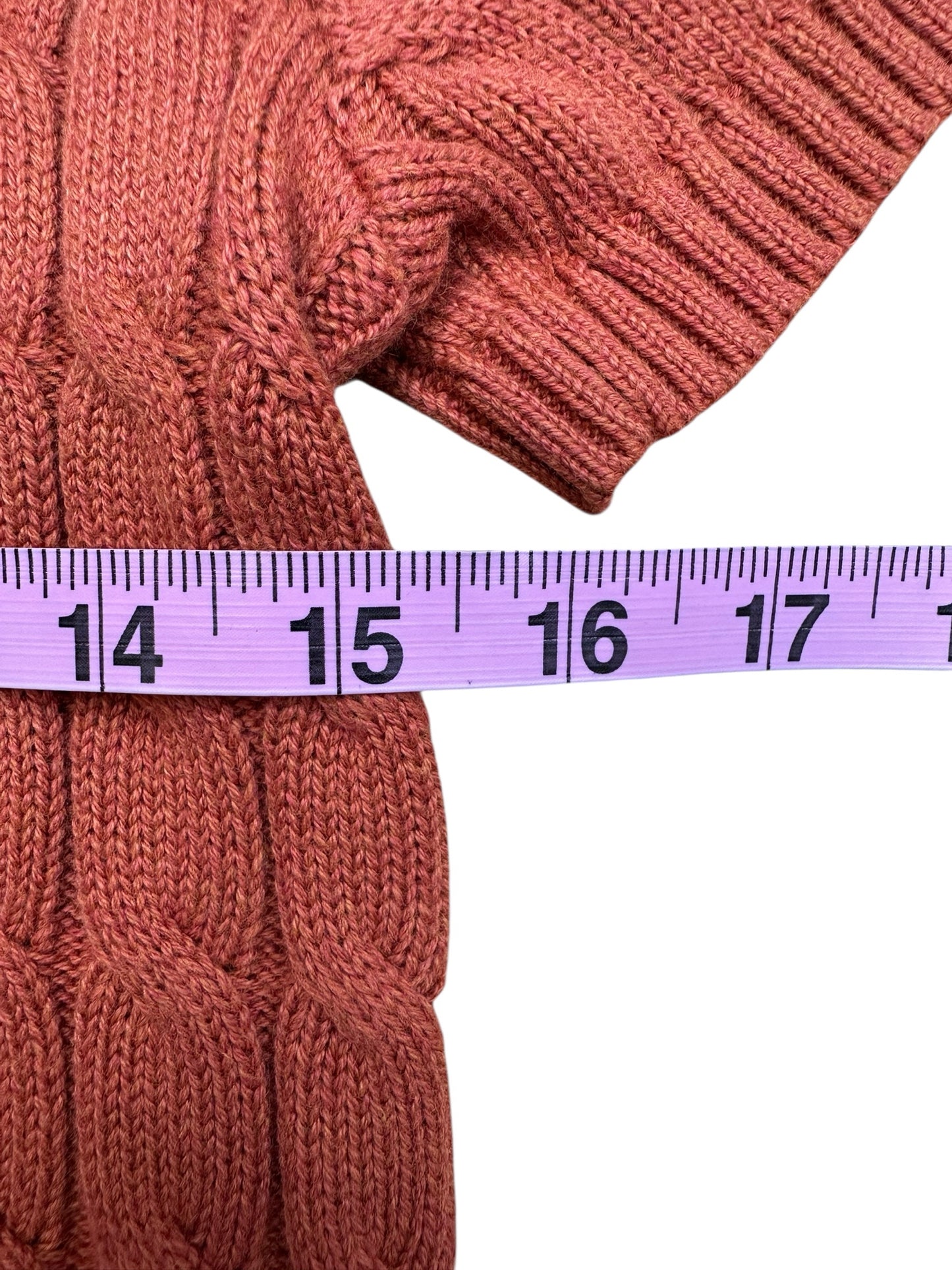 j. society Orange Cable Knit Sweater Size S