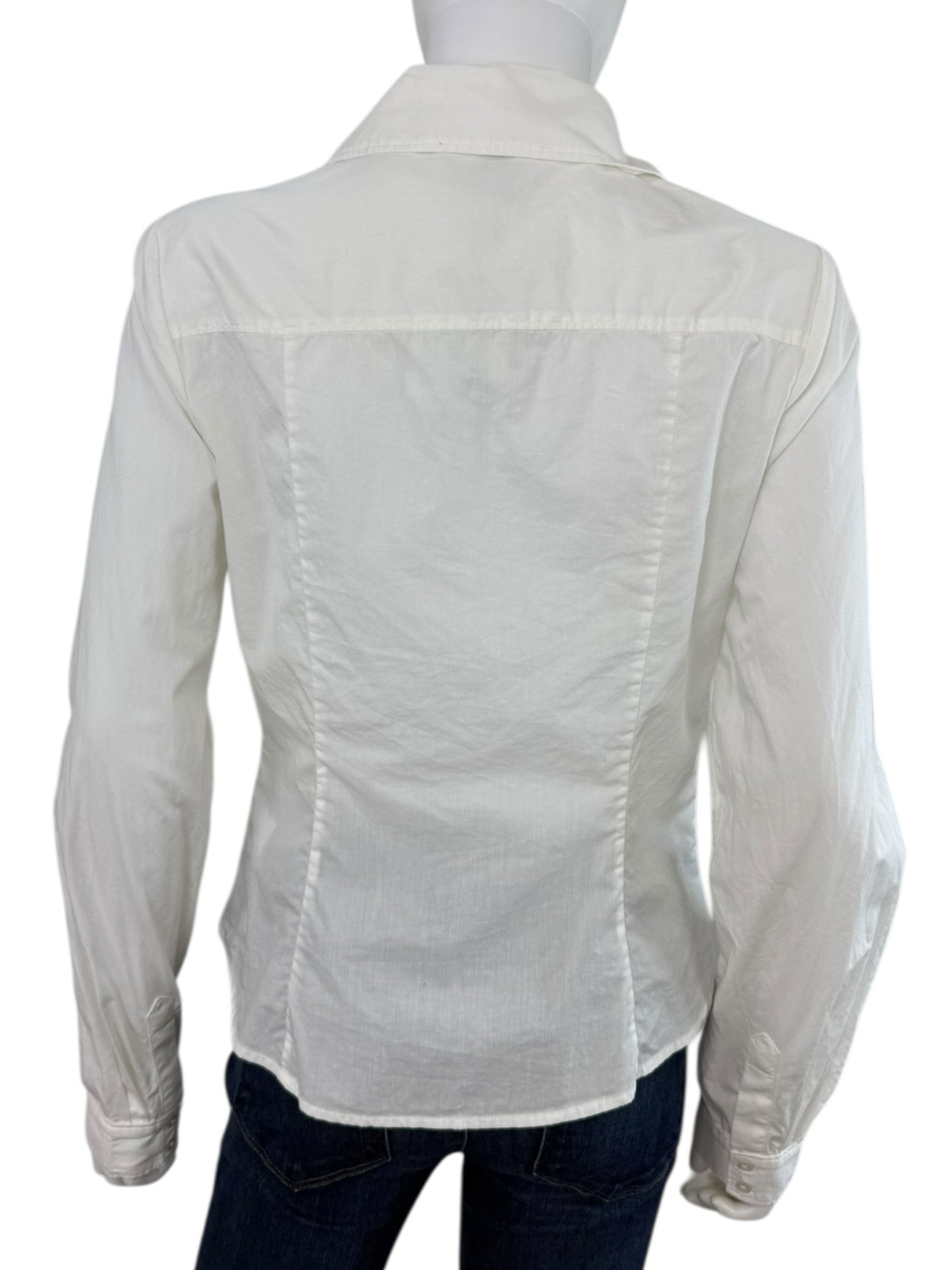 PAIGE White Button-Down Shirt Size M