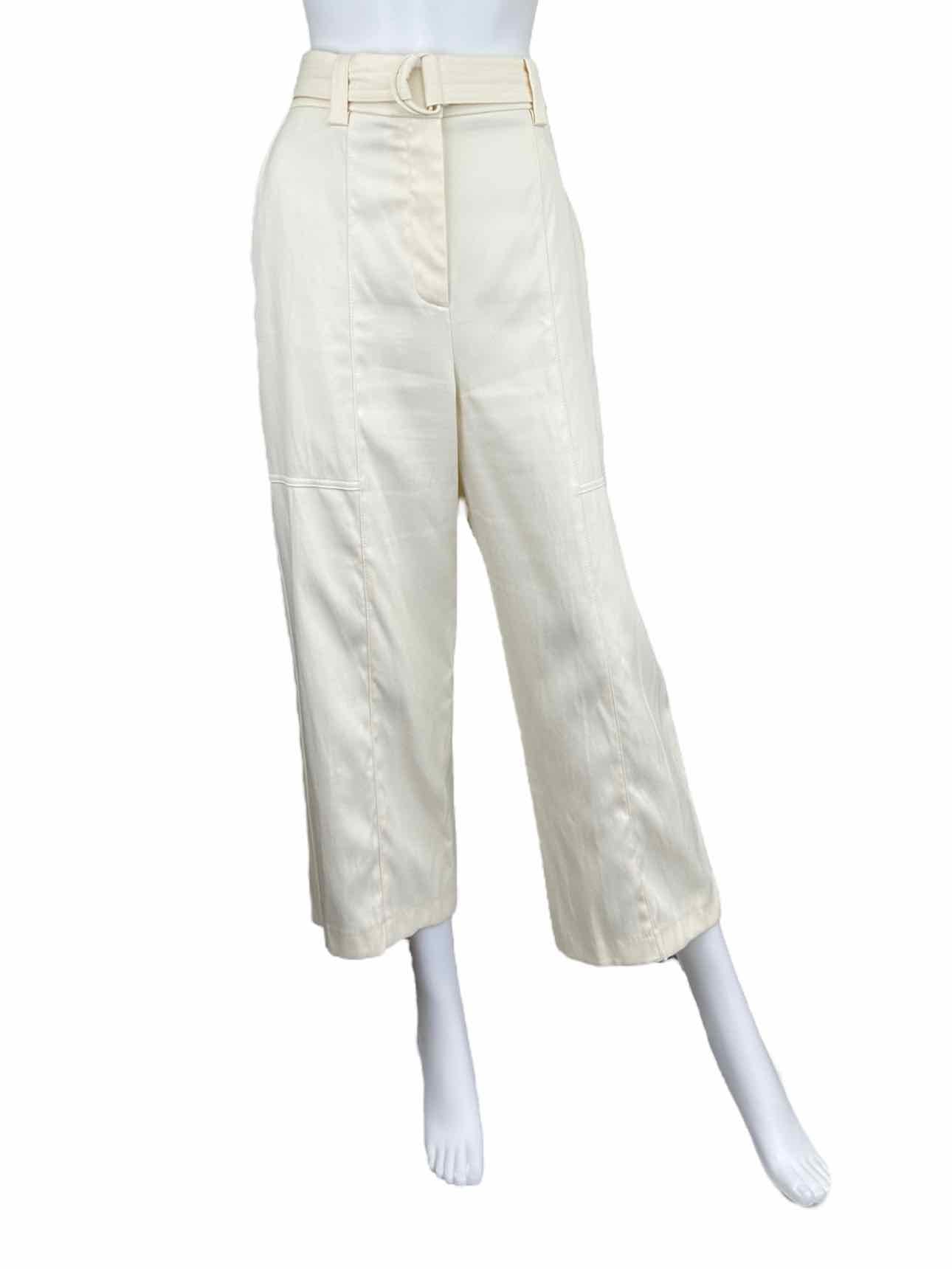 REISS Cream Cargo Belted Trouser Pants Size 10