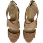 CORDANI Brown Suede Shimmer RAVI Platform Sandal Size 39