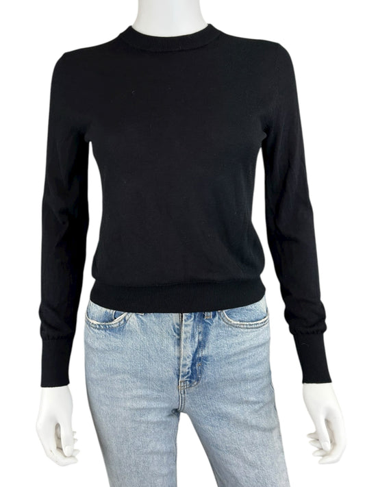 CYNTHIA ROWLEY NWT Black Crewneck Sweater Size S