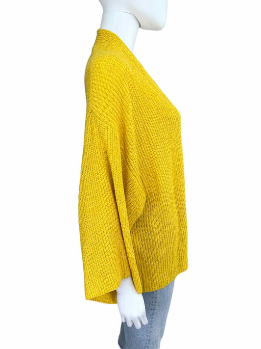 anthropologie Yellow Sweater Knit Cardigan Size M