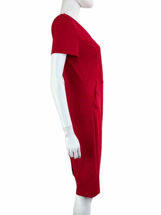 Calvin Klein NWT Red Knee Length Workwear Dress Size 4