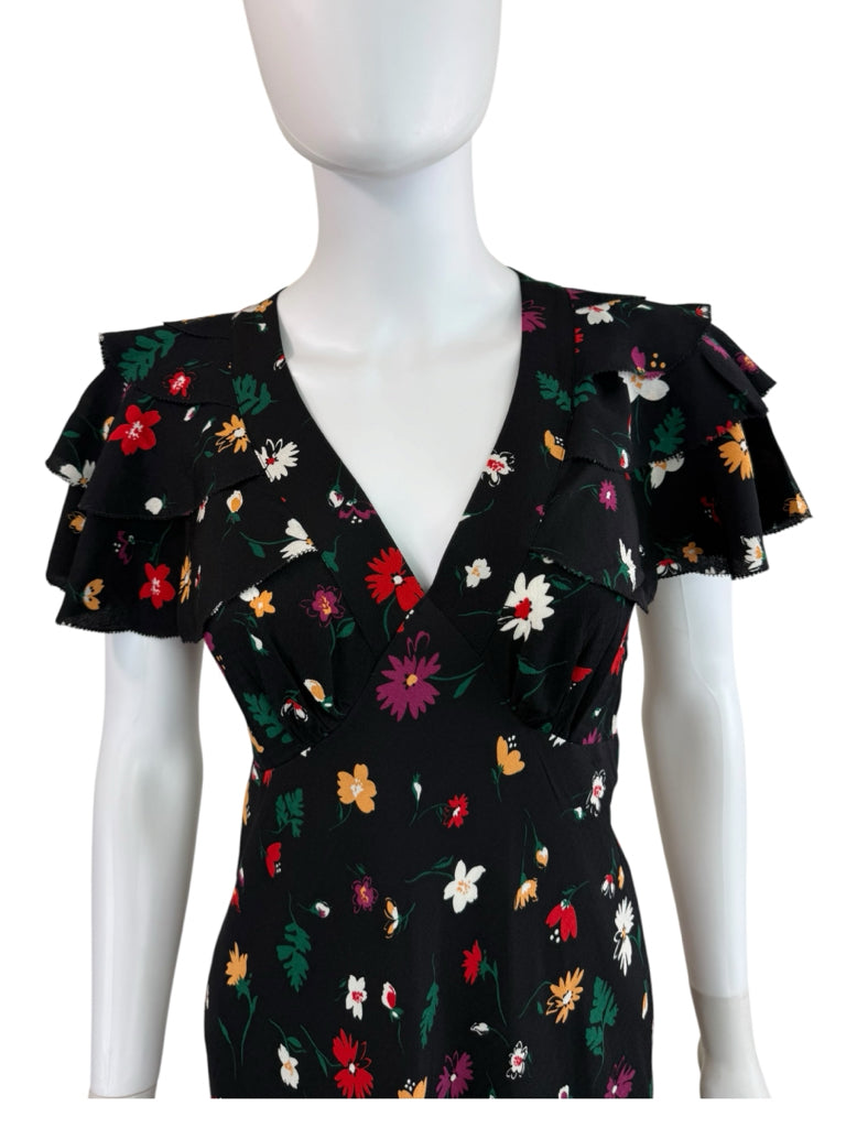 Polo Black Floral Maxi Dress Size 2
