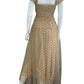 DOEN Brown and Black Polka Dot 'Pamelina' Maxi dress Size XS