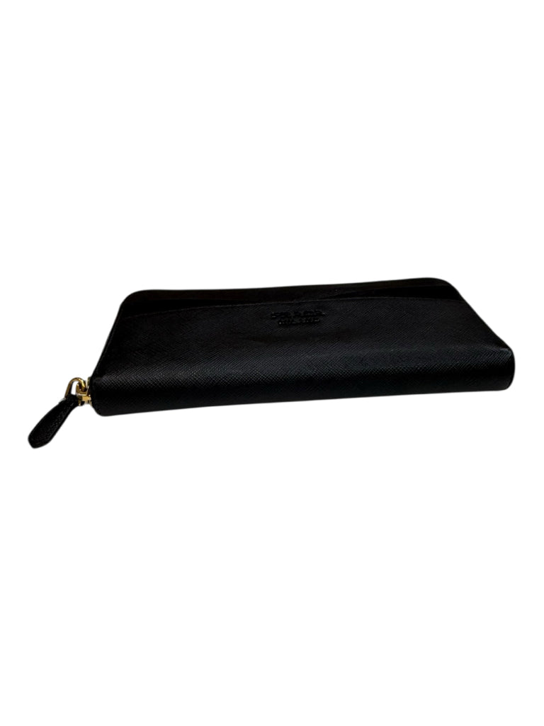 PRADA Black Saffiano Leather Continental Zippy Wallet