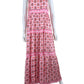 JADE Melody Tam NWT Pink Tribecca Fans Cinch Neck Maxi Dress Size S Dress