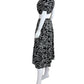 Rails Black Zebra Evy One Shoulder Cropped Top & Skirt Size XS