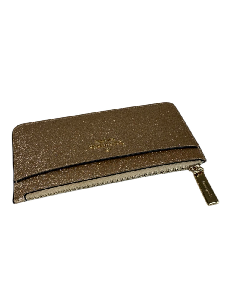 Kate Spade Gold Glitter Large Slim Cardholder Wallet