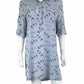 11.1.tylho Blue Bird Print Dress Size XL