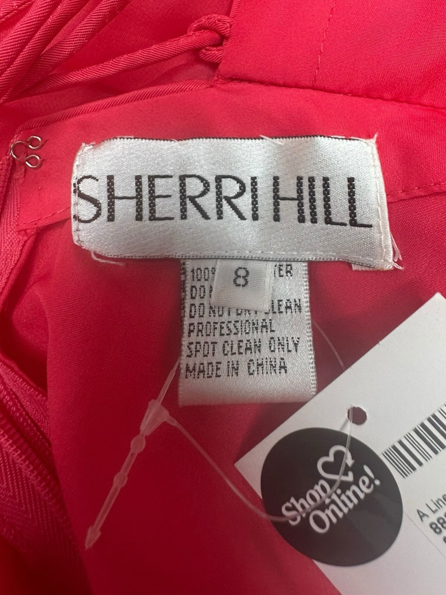 Sherri Hill Coral Formal Maxi Dress Size 8