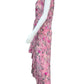THE KOOPLES Pink Floral Midi Dress Size 3