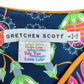 GRETCHEN SCOTT DESIGNS Navy Tropical Print Dress Size L