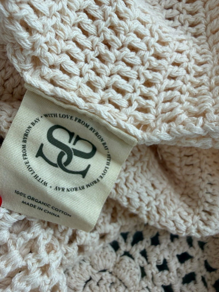 Spell Cream Crochet Knitted Maxi Dress Size XS