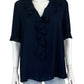 KARL LAGERFELD Navy Blue Blouse Size L