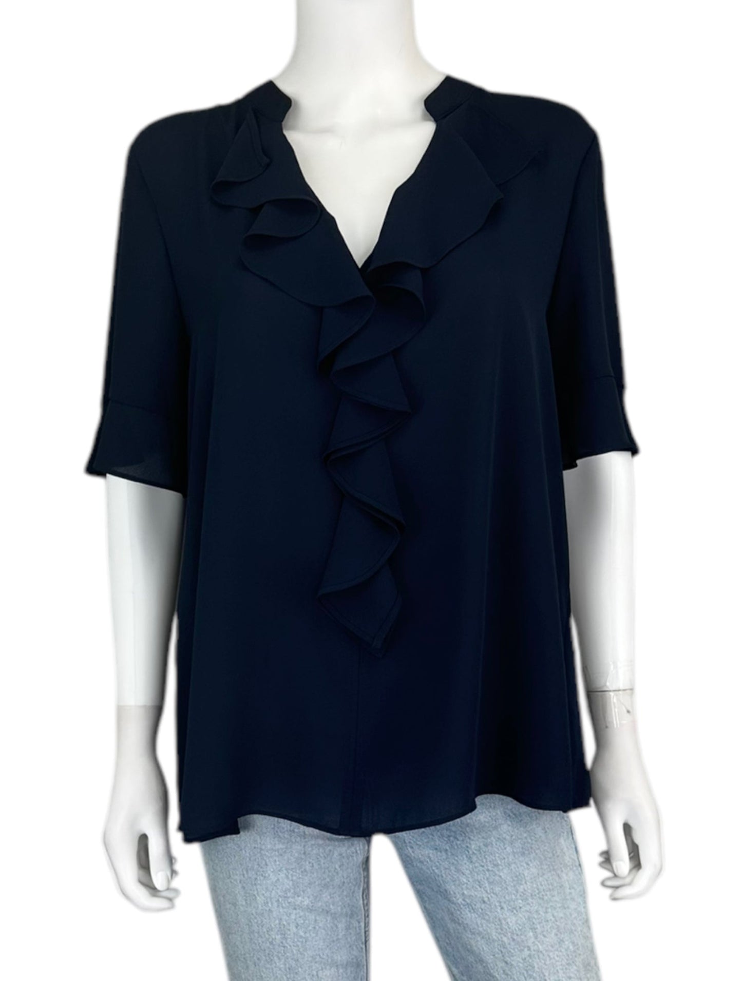 KARL LAGERFELD Navy Blue Blouse Size L