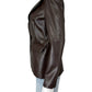j. society Brown Vegan Leather Blazer Size S