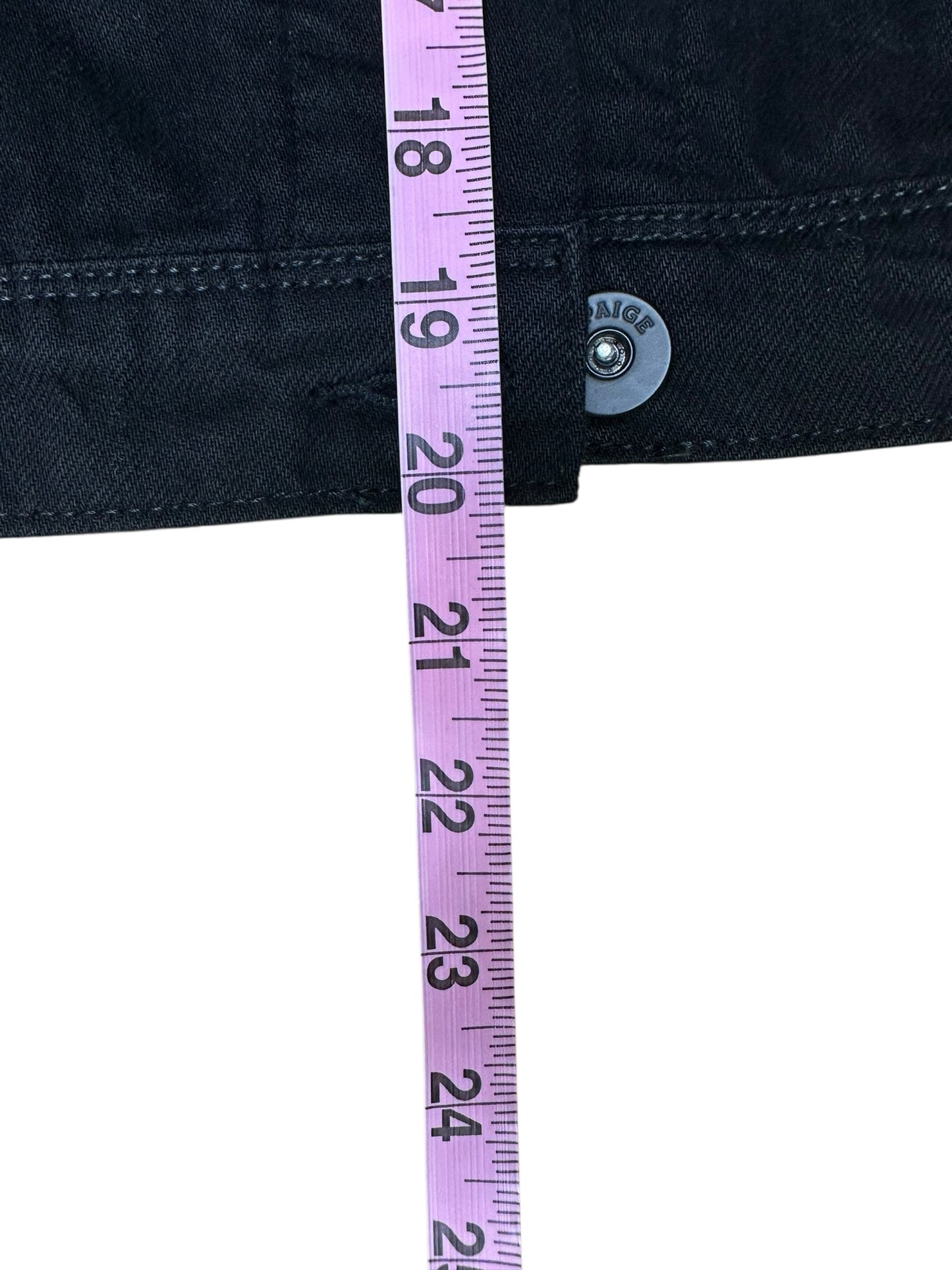 PAIGE Black Western Fringe Denim Jacket Size S